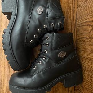 Harley Davidson Women’s Size 7 Boots Cruise Control Leather Biker Black